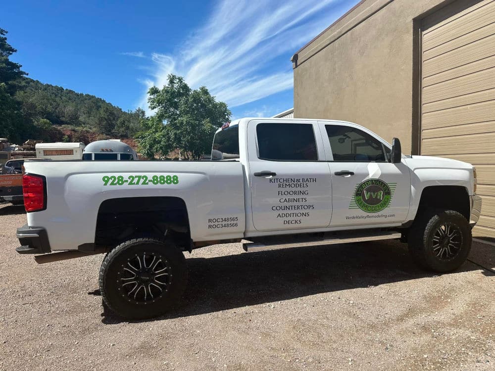 Company truck for the home remodelers at verde valley remodeling